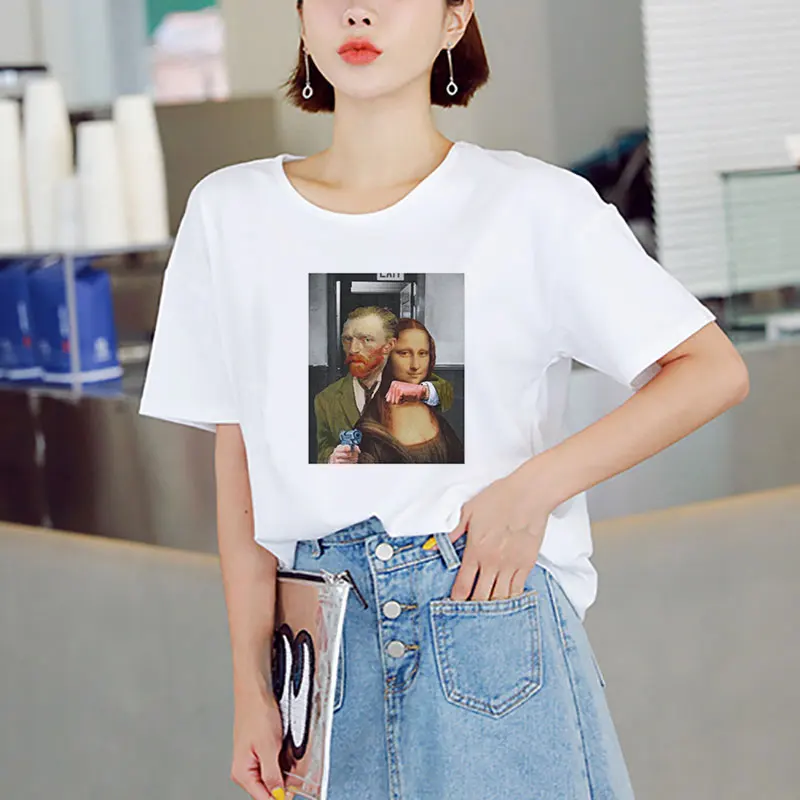 Camisetas Verano Mujer 2019 Harajuku Kawaii Mona Lisa Aesthetic Vintage Couple T Shirt Women Vogue Casual Print Short Sleeve Top
Camisetas Verano Mujer 2019 Harajuku Kawaii Mona Lisa Aesthetic Vintage Couple T Shirt Women Vogue Casual Print Short Sleeve Top