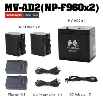 Falcon Eyes Battery Holder Case MV-AD2 + 2pcs NP-F960 Batteries for FALCONEYES DVR-300DVC DVR-630DVC DVR-630D LED Ring Light
Falcon Eyes Battery Holder Case MV-AD2 + 2pcs NP-F960 Batteries for FALCONEYES DVR-300DVC DVR-630DVC DVR-630D LED Ring Light