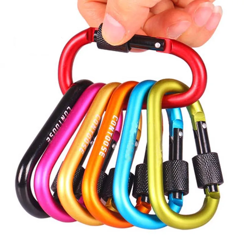 8CM Aluminum Carabiner D-Ring Key Chain Clip Camping Keyring Snap Hook Outdoor Tools Travel Kit Carabiner
8CM Aluminum Carabiner D-Ring Key Chain Clip Camping Keyring Snap Hook Outdoor Tools Travel Kit Carabiner