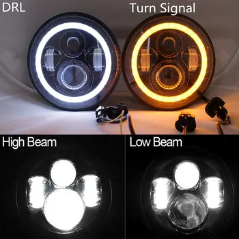 1 pair 7 inch full ring LED Headlight 4 lens DOT Amber White DRL with angel eyes For Jeep Wrangler JK TJ LJ Defender For Lada
1 pair 7 inch full ring LED Headlight 4 lens DOT Amber White DRL with angel eyes For Jeep Wrangler JK TJ LJ Defender For Lada