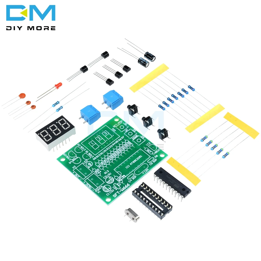 DS18B20 AT89C2051 Microcontroller Temperature Controller LED Alarm 5V DC DIY Kit 