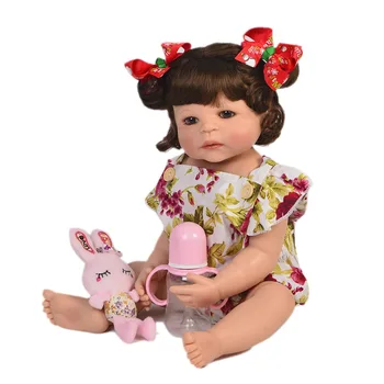 55cm Full Silicone Body Reborn Baby Doll Toy For Girl bebes reborn corpo de silicone inteiro boneca child bathe toys gift doll
55cm Full Silicone Body Reborn Baby Doll Toy For Girl bebes reborn corpo de silicone inteiro boneca child bathe toys gift doll