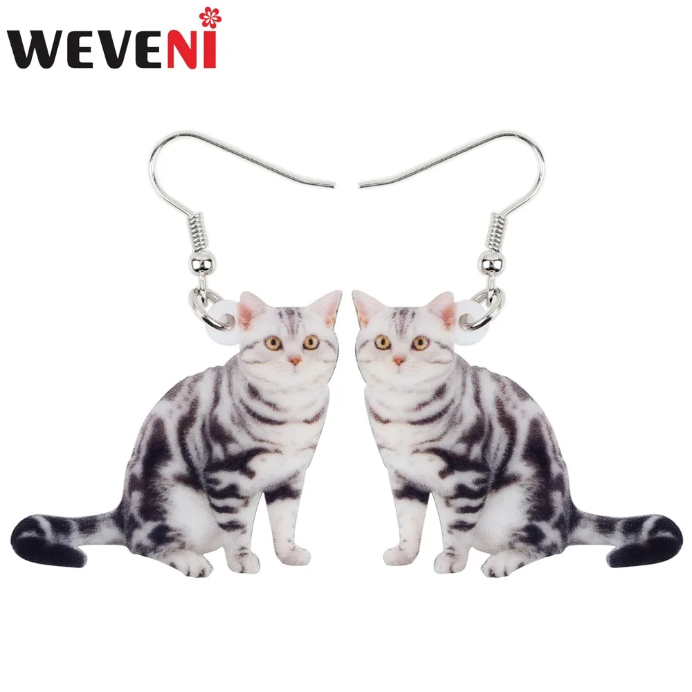 WEVENI Acrylic Lovely Cat Kitten Dangle Drop Earrings Big Long Fashion Jewelry For Girls Women Lady Wholesale Animal Accessories
WEVENI Acrylic Lovely Cat Kitten Dangle Drop Earrings Big Long Fashion Jewelry For Girls Women Lady Wholesale Animal Accessories