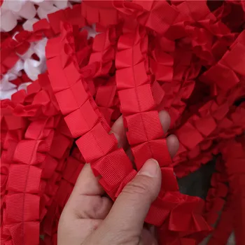 Grosgrain ribbon lace trim Fold lace accessories DIY red decorative ruffle lace Fabric
Grosgrain ribbon lace trim Fold lace accessories DIY red decorative ruffle lace Fabric
