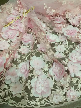 Pink Tulle Lace Fabric 3D flower High Quality Beaded Lace Fabric Beautiful Applique Nigerian Lace Fabric For Wedding Dress
Pink Tulle Lace Fabric 3D flower High Quality Beaded Lace Fabric Beautiful Applique Nigerian Lace Fabric For Wedding Dress