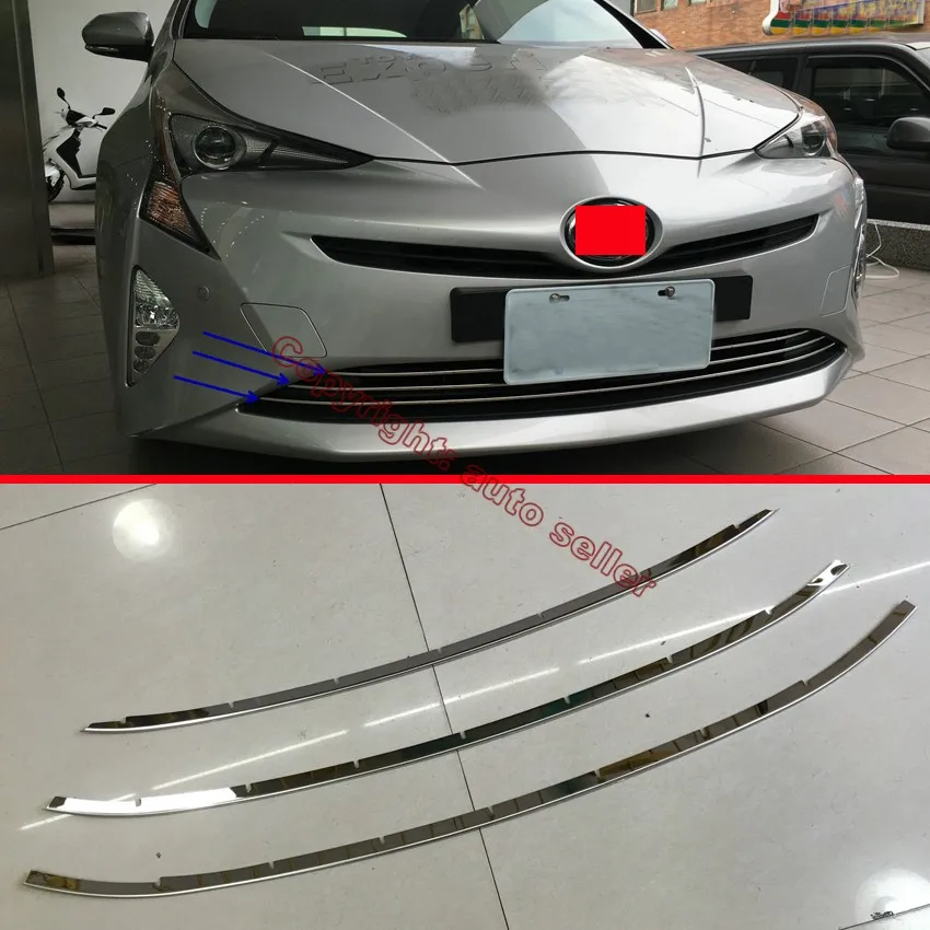 ABS Chrome Front Bumper Grille Trim For Toyota Prius 2016 2017 Car Accessories Stickers
ABS Chrome Front Bumper Grille Trim For Toyota Prius 2016 2017 Car Accessories Stickers