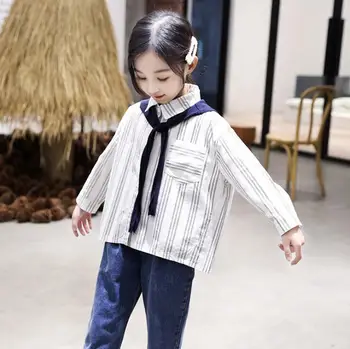 2019 Korean style girls striped bow shirt fashion full sleeve spring girls blouse 4-9t B47
2019 Korean style girls striped bow shirt fashion full sleeve spring girls blouse 4-9t B47