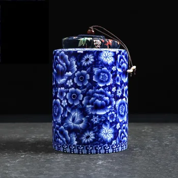 Chinese Style Ceramic Porcelain Tea Jar with Lid Kit Hand Painted Vintage Pattern Tieguanyin Cans Home Tea Ceremony Accessories
Chinese Style Ceramic Porcelain Tea Jar with Lid Kit Hand Painted Vintage Pattern Tieguanyin Cans Home Tea Ceremony Accessories