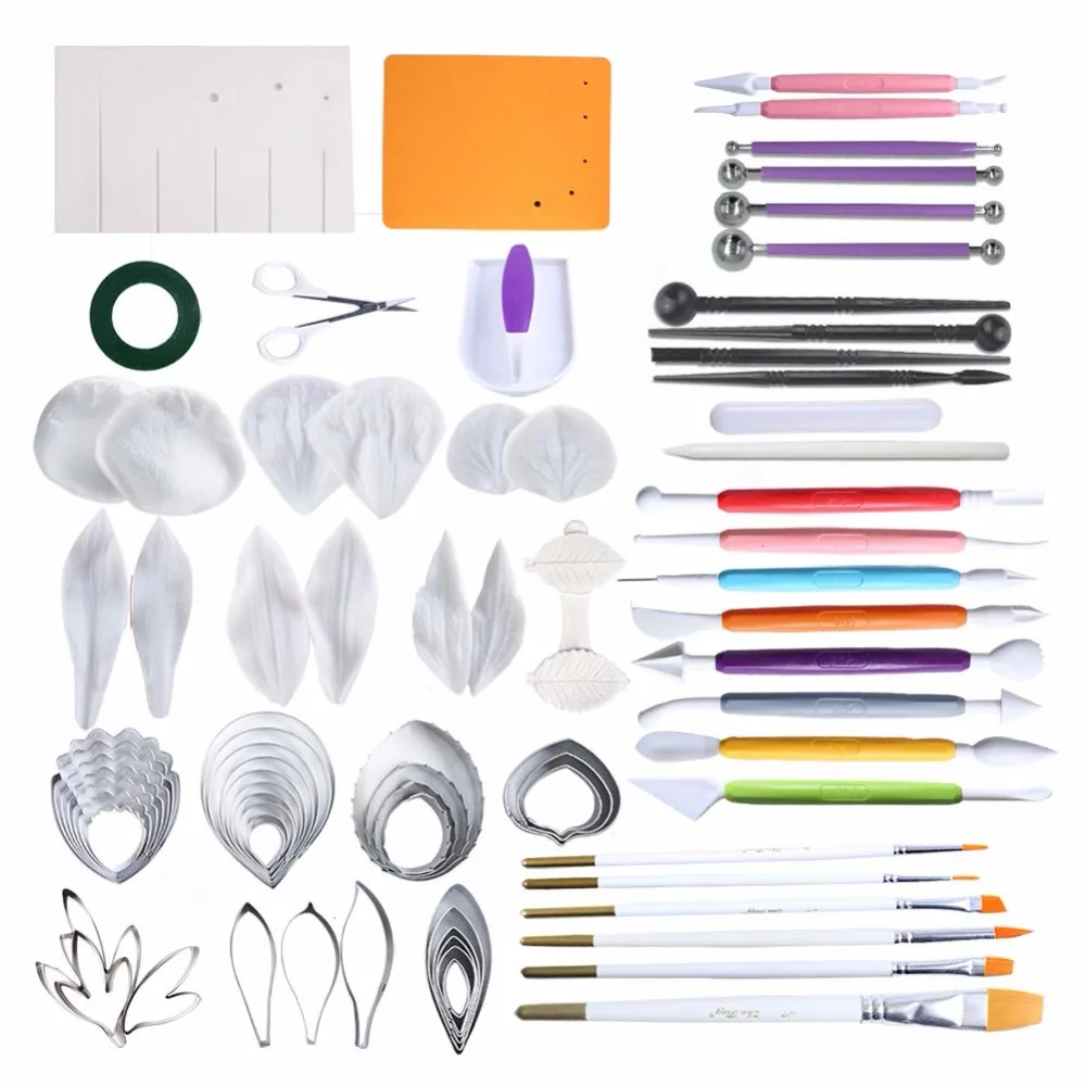 80Pcs Gum Paste Flowers Metal Flower Cutter 7Set, Veining Silicone Molds7 Set Wedding Flower Cake Decoration
80Pcs Gum Paste Flowers Metal Flower Cutter 7Set, Veining Silicone Molds7 Set Wedding Flower Cake Decoration