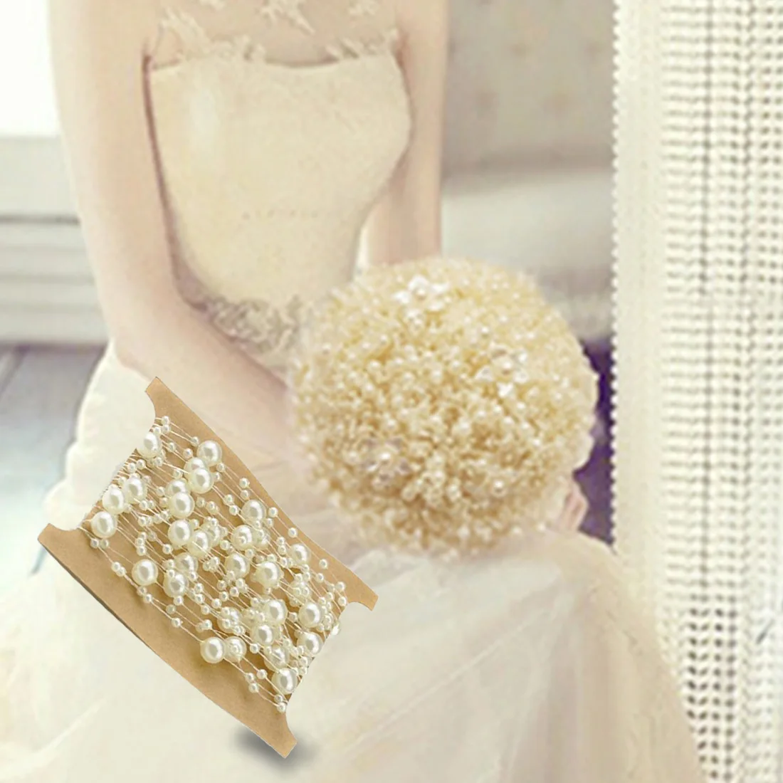 5M/1M Fishing Line Artificial Pearls Beads Chain Garland Flower For Wedding Bridal Bouquet Flower Decoration
5M/1M Fishing Line Artificial Pearls Beads Chain Garland Flower For Wedding Bridal Bouquet Flower Decoration