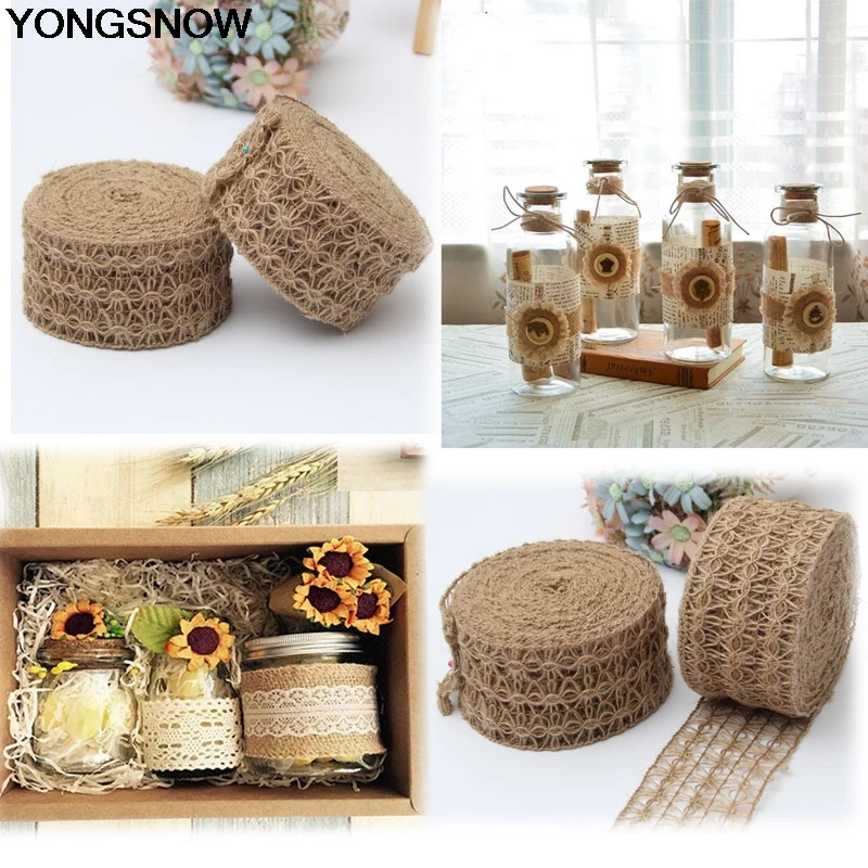2/3m Vintage Hemp Hollow Retro Lace Ribbon DIY Rustic Wedding Decoration Craft Jute Twine Thin Twisted Jute Rope String Supplies
2/3m Vintage Hemp Hollow Retro Lace Ribbon DIY Rustic Wedding Decoration Craft Jute Twine Thin Twisted Jute Rope String Supplies