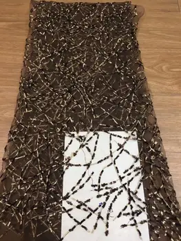 embroiderd lace fabric yaking-5.1709 with sequins beautiful Nigerian sequins lace fabric for party dress 
embroiderd lace fabric yaking-5.1709 with sequins beautiful Nigerian sequins lace fabric for party dress