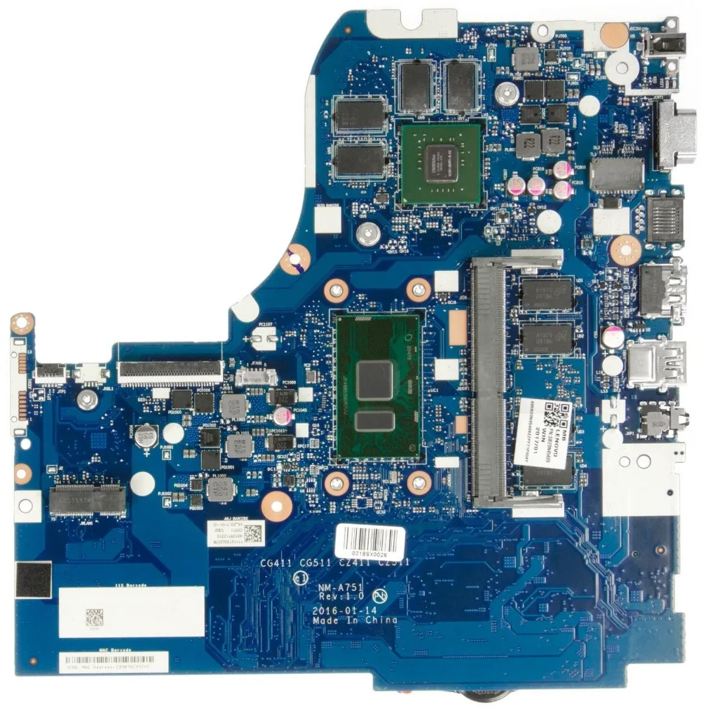 For Lenovo 510-15ISK Laptop Motherboard 5B20L35713 NM-A751 i5-6200U GeForce 940MX 4GB 100% Test Ok
For Lenovo 510-15ISK Laptop Motherboard 5B20L35713 NM-A751 i5-6200U GeForce 940MX 4GB 100% Test Ok