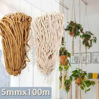 KIWARM 5mmx100m Braided Cotton Rope Twisted Cord Rope DIY Craft Macrame Woven String Home Textile Accessories Craft Gift
KIWARM 5mmx100m Braided Cotton Rope Twisted Cord Rope DIY Craft Macrame Woven String Home Textile Accessories Craft Gift