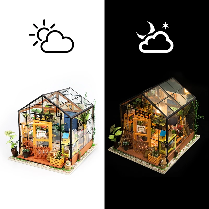

Robotime 14 Kinds DIY House with Furniture Children Adult Miniature Wooden Doll House Model Building Kits Dollhouse Toy DG