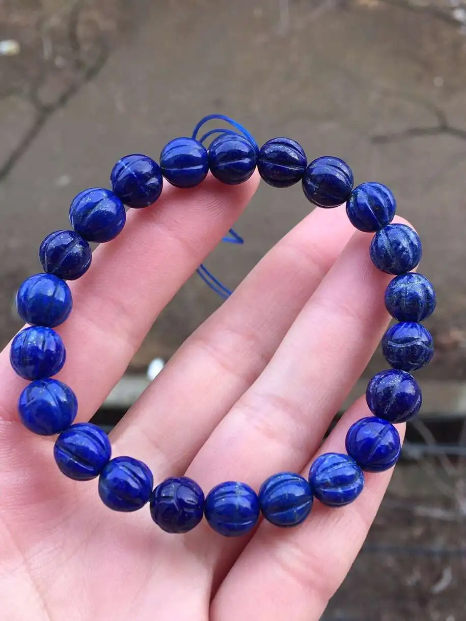 9mm Genuine Natural Royal Blue Lapis Lazuli Gemstone Crystal Stretch Carved Round Bead Bracelet Grade AAAAA Drop Shipping
9mm Genuine Natural Royal Blue Lapis Lazuli Gemstone Crystal Stretch Carved Round Bead Bracelet Grade AAAAA Drop Shipping