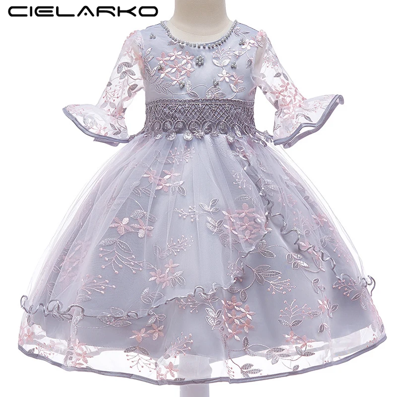 Цельнокроеное модное вечернее платье для девочек с цветочным принтом элегантные