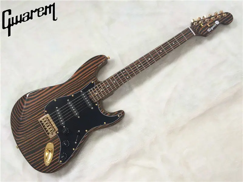 Electric guitar/Gwarem st guitar/zebrawood body and neck/with gold hardwareguitar in china
Electric guitar/Gwarem st guitar/zebrawood body and neck/with gold hardwareguitar in china