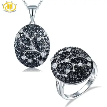 Hutang Taurus Black Spinel Jewelry Sets Pendant Ring 925 Silver Sign Fine Jewelry for Women Best Gift 20th April Until 22th May
Hutang Taurus Black Spinel Jewelry Sets Pendant Ring 925 Silver Sign Fine Jewelry for Women Best Gift 20th April Until 22th May