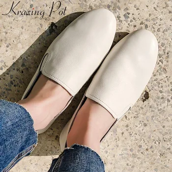Krazing Pot new superstars lazy woman sleeve shoes square toe slip on handmade soft natural leather pregnant woman loafers L05
Krazing Pot new superstars lazy woman sleeve shoes square toe slip on handmade soft natural leather pregnant woman loafers L05