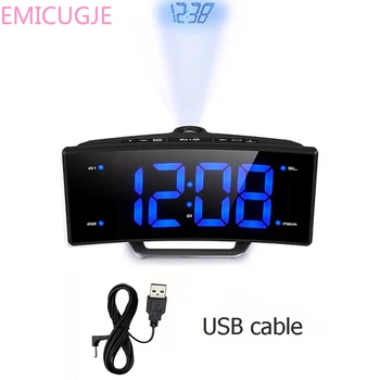 Desk Nixie Projection Alarm Clock With Time Projection Mirror FM Radio Alarm Clock LED Digital Electronic Table Projector Clock
Desk Nixie Projection Alarm Clock With Time Projection Mirror FM Radio Alarm Clock LED Digital Electronic Table Projector Clock