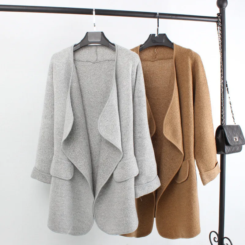New Autumn Top Grade Open Stitch Long Cotton Wool Women Cardigan Fashion Casual Big Size Woman Sweater Knitted Trench Coats
New Autumn Top Grade Open Stitch Long Cotton Wool Women Cardigan Fashion Casual Big Size Woman Sweater Knitted Trench Coats