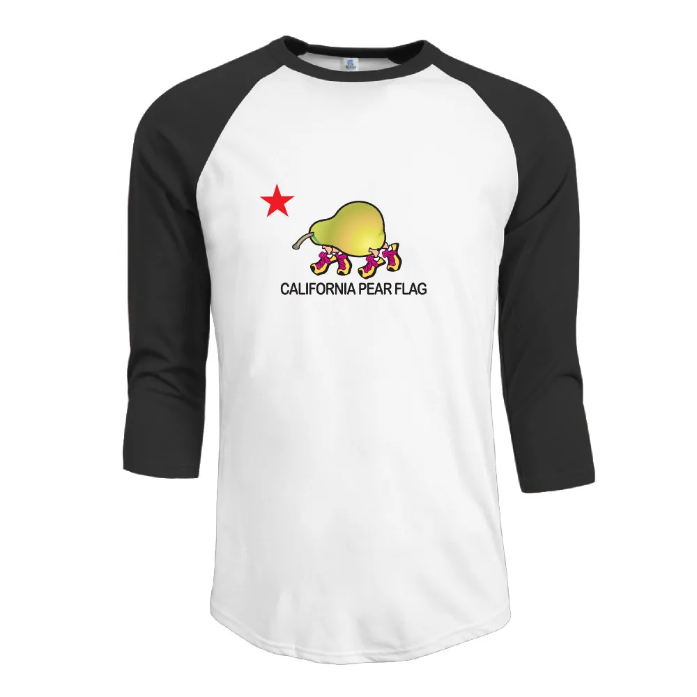Калифорния груша Флаг футболки плотная реглан Сумасшедший sportshirt человек |