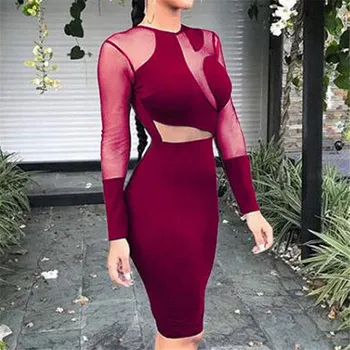 Women Sexy Bodycon Midi Dress New Soild Color Lace Long Sleeves Evening Party Clubwear Summer Leotard Fashionable Female Vestido
Women Sexy Bodycon Midi Dress New Soild Color Lace Long Sleeves Evening Party Clubwear Summer Leotard Fashionable Female Vestido