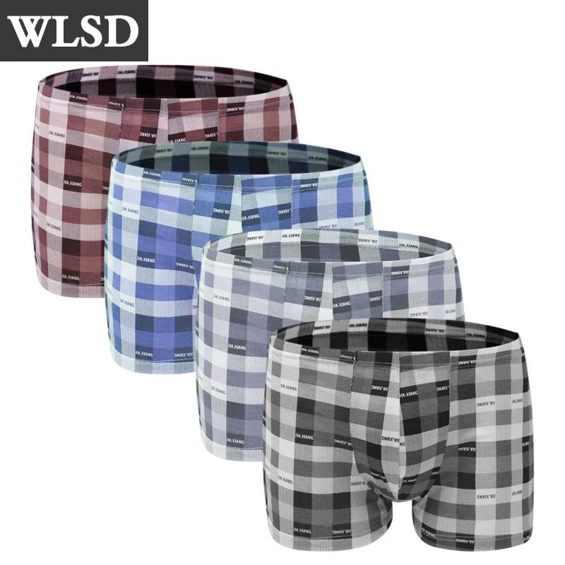 WLSD Boxers Mens 4Pcs\lot Panties Cotton Male Underwear Comfort Modal Boxer Hombre Fashion Plaid Boxer Men Shorts Pants
WLSD Boxers Mens 4Pcs\lot Panties Cotton Male Underwear Comfort Modal Boxer Hombre Fashion Plaid Boxer Men Shorts Pants