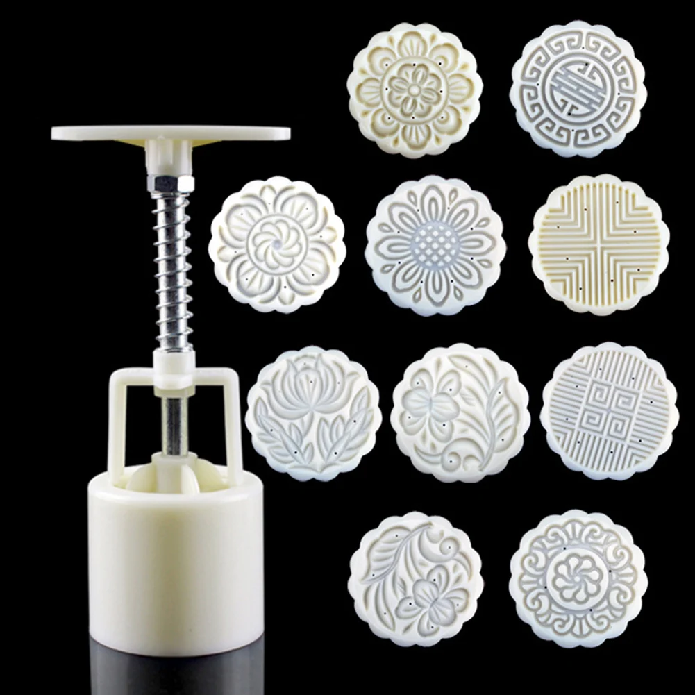 3D Flowers Mooncake Mold Cake Mould DIY 1 Barrel+10 Stamps Set Hand Pressure Fondant Moon Baking Accessories Cake Cutter Mold
3D Flowers Mooncake Mold Cake Mould DIY 1 Barrel+10 Stamps Set Hand Pressure Fondant Moon Baking Accessories Cake Cutter Mold