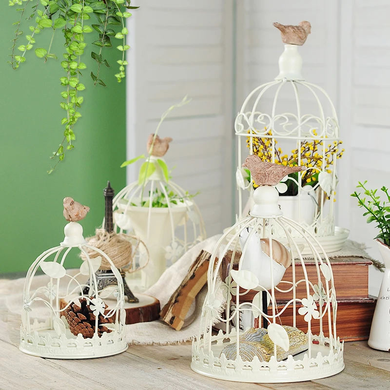 European retro iron bird cage, cafe shop display window decorations, living room Candlestick props, wedding decorations
European retro iron bird cage, cafe shop display window decorations, living room Candlestick props, wedding decorations
