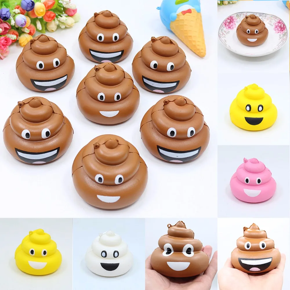 

Realistic Emoji Smile Face Poo Squishy Toy Slow Rising Stress Relieve Cute Jumbo Squeeze Interactive Bouncing Kid Fun Play Gift