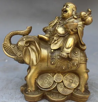 YM 314 Chinese Buddhism Bronze Brass Wealth Auspicious Elephant Maitreya buddha Statue
YM 314 Chinese Buddhism Bronze Brass Wealth Auspicious Elephant Maitreya buddha Statue