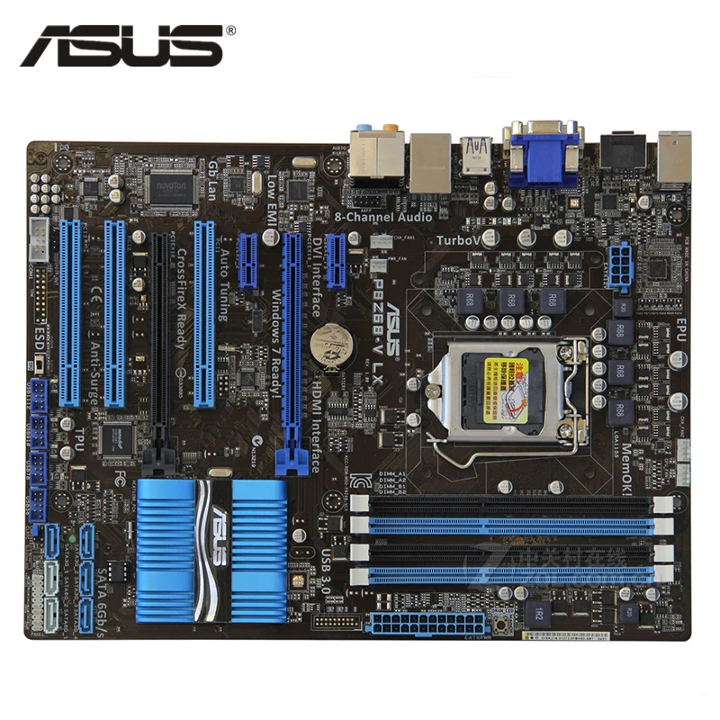 Материнская плата ASUS P8Z68 V LX LGA 1155 DDR3 32 ГБ для Intel Z68 настольная системная SATA III PCI E X16