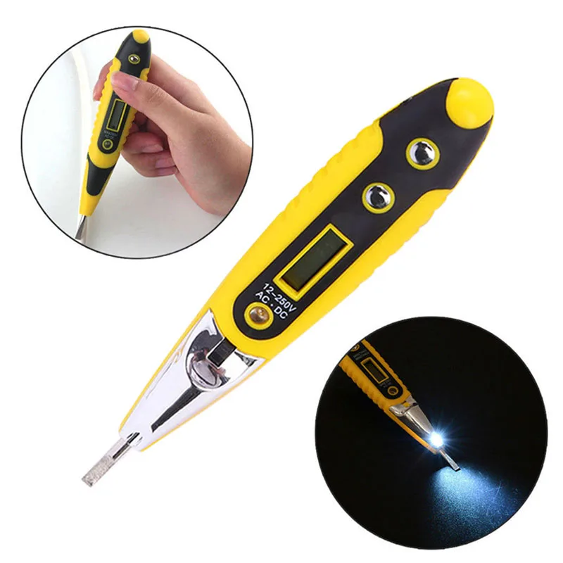 Electric Test Pen Tester Voltage Digital Detector Durable LED Indicator Light Screen --M25
Electric Test Pen Tester Voltage Digital Detector Durable LED Indicator Light Screen --M25