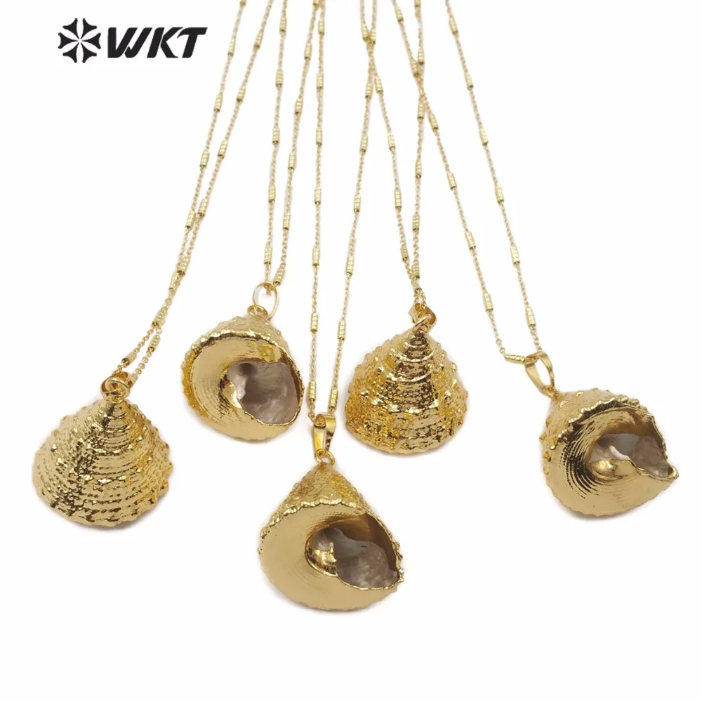 WT-JN077Conical Natural Shell Pendant Like Pyramid Shape Full Gold Trumpet Shell Lady Charm Vintage Style Shell Necklace Jewelry
WT-JN077Conical Natural Shell Pendant Like Pyramid Shape Full Gold Trumpet Shell Lady Charm Vintage Style Shell Necklace Jewelry