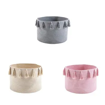 Nordic Ins Style Baby Storage Bag Cotton Rope Woven Tassel Basket Diaper Storage Box Baby Room Storage Basket
Nordic Ins Style Baby Storage Bag Cotton Rope Woven Tassel Basket Diaper Storage Box Baby Room Storage Basket