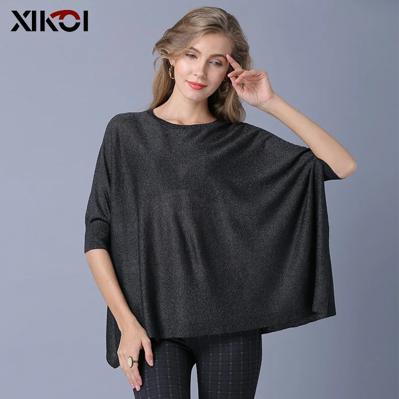 XIKOI Fashion Women Knitted Sweaters Oversize Casual Short Pullover Loose Shirt Sweater Solid Half Batwing Sleeve Pullovers
XIKOI Fashion Women Knitted Sweaters Oversize Casual Short Pullover Loose Shirt Sweater Solid Half Batwing Sleeve Pullovers