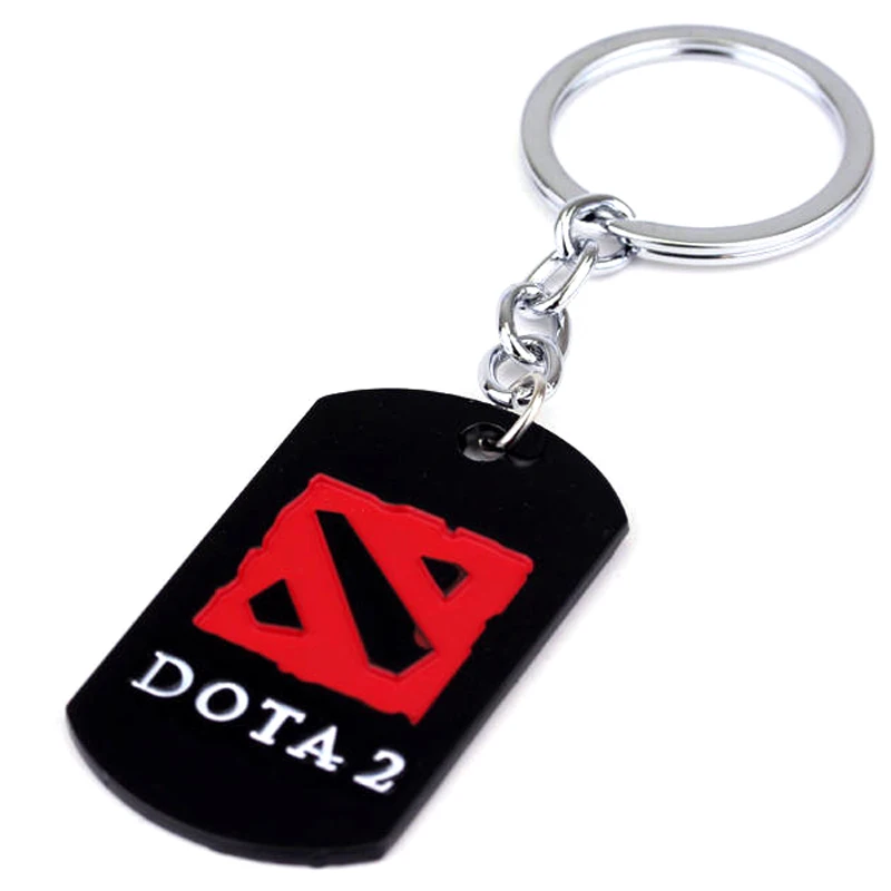 Брелок для ключей от известной онлайн-игры DOTA 2 Mark черный красный эмалированный