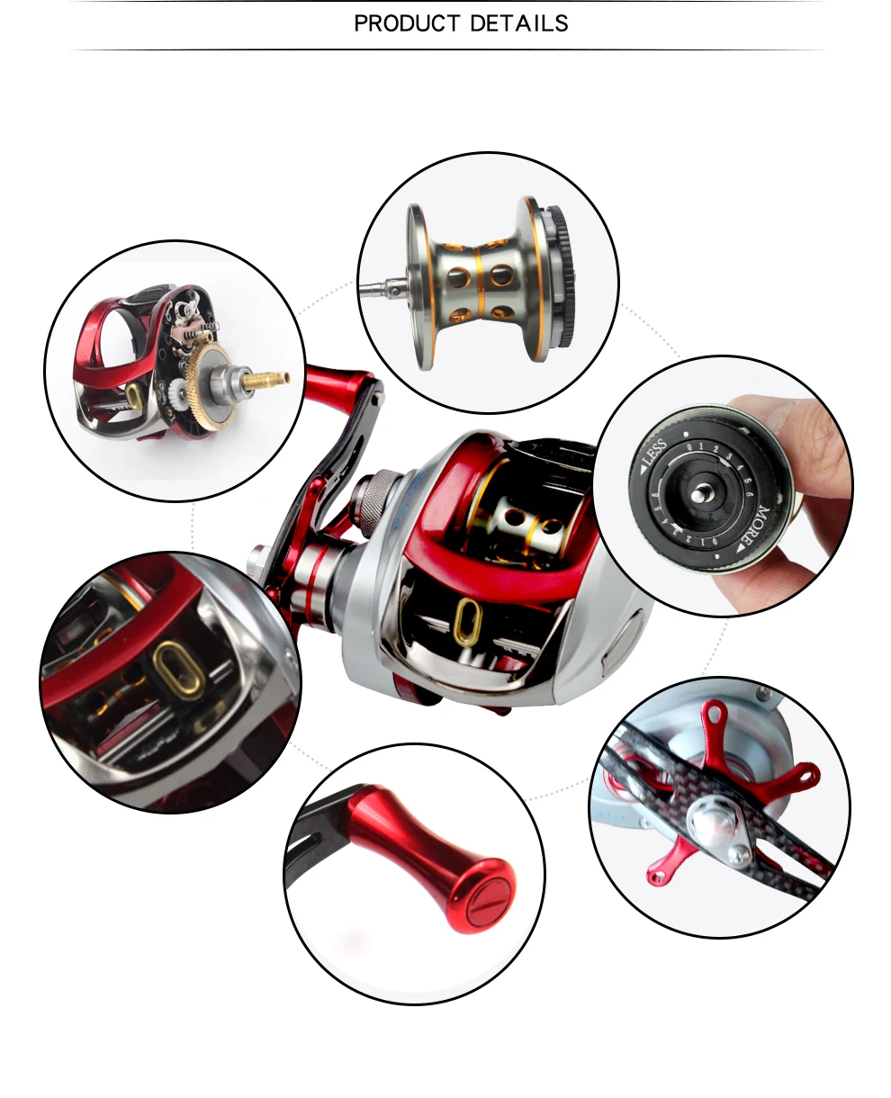 Kawa Bait Casting Fishing Reel 7.1:1 Baitcasting Reel Centrifugal Brak –  Bargain Bait Box