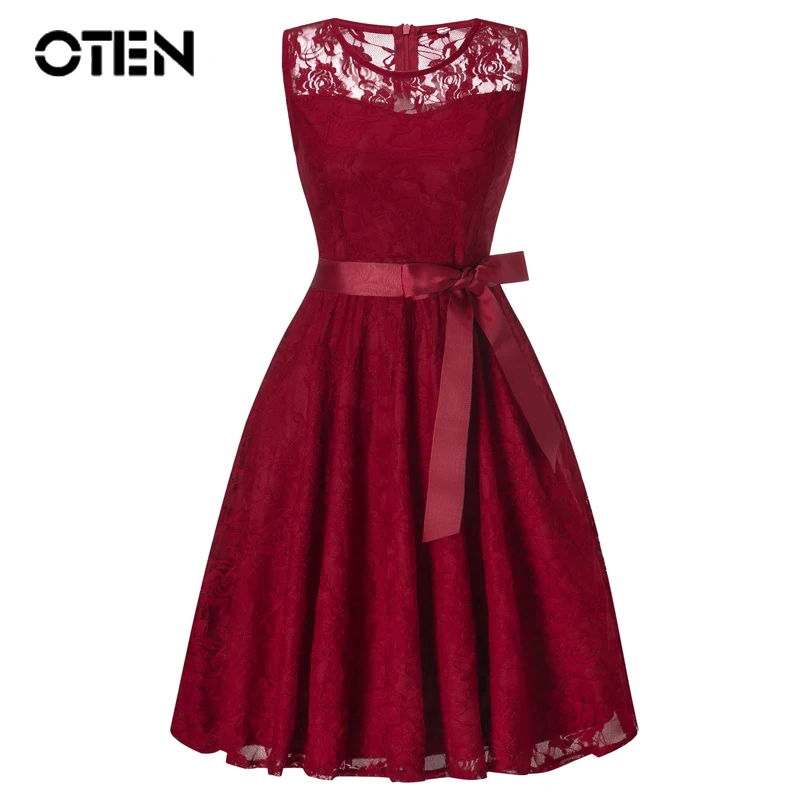 OTEN trending products 2018 New Summer Women O Neck Sleeveless Lace Party Vintage Pin up Elegant Knee Length Skater tunic dress
OTEN trending products 2018 New Summer Women O Neck Sleeveless Lace Party Vintage Pin up Elegant Knee Length Skater tunic dress