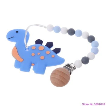 New Silicone Teething Pacifier Clips With Dinosaur Silicone Teether Pacifier Chain for Baby Chew Toys
New Silicone Teething Pacifier Clips With Dinosaur Silicone Teether Pacifier Chain for Baby Chew Toys