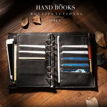IPBEN 2019 New A6 A7 Personal Pocket Genuine Cow Leather Planner Classic Spiral Notebook Business Handbook Binder Storage Diary
IPBEN 2019 New A6 A7 Personal Pocket Genuine Cow Leather Planner Classic Spiral Notebook Business Handbook Binder Storage Diary