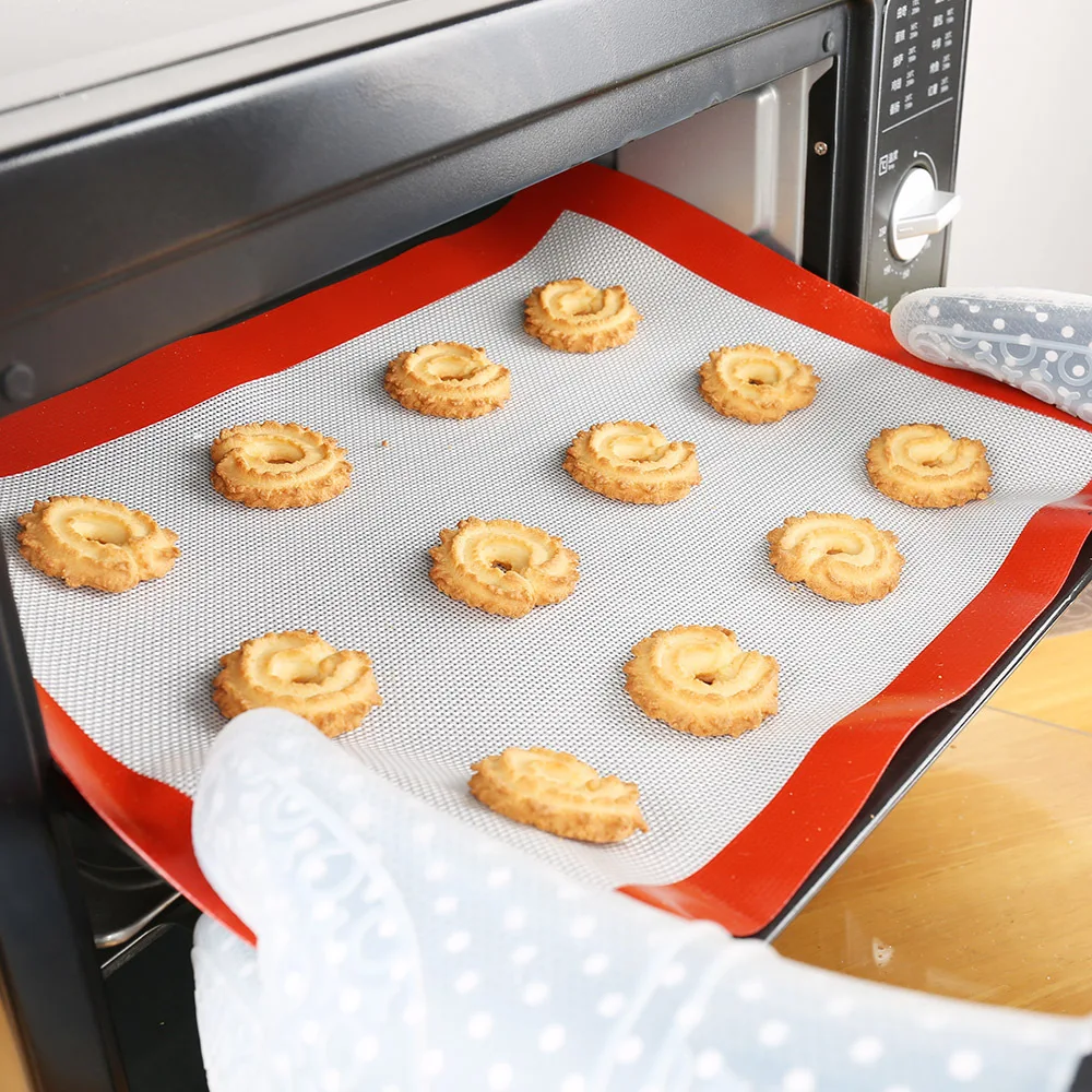 Non-stick Silicone Baking Mat Baking Sheet Glass Fiber Rolling Dough Mat Kitchen Bakeware For Cookie Muffin Cake Chiffon Cake
Non-stick Silicone Baking Mat Baking Sheet Glass Fiber Rolling Dough Mat Kitchen Bakeware For Cookie Muffin Cake Chiffon Cake