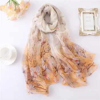 Hlinayi New Printed Silk Scarf Summer Sunscreen Shawl Two-color Gradual Scarf Fashion Variable Scarf Silk Soft Yarn
Hlinayi New Printed Silk Scarf Summer Sunscreen Shawl Two-color Gradual Scarf Fashion Variable Scarf Silk Soft Yarn