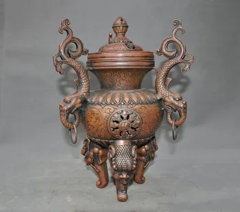 christmas 11" Ancient China dynasty bronze Dragon beast head statue Incense Burner censer halloween
christmas 11" Ancient China dynasty bronze Dragon beast head statue Incense Burner censer halloween