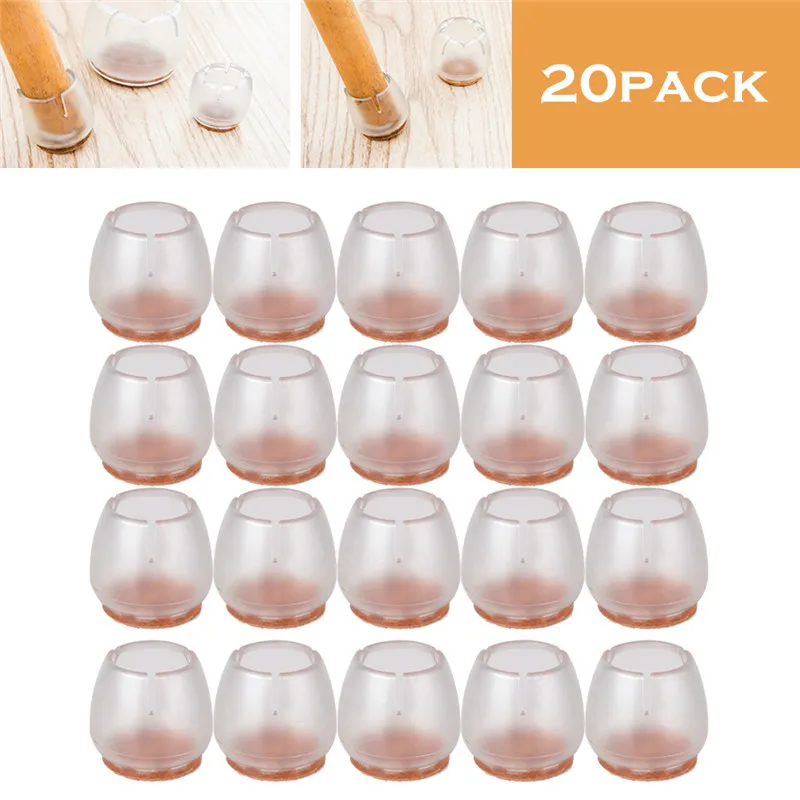20 упаковок протекторов для лап стульев силиконовые вилки Защита от царапин
