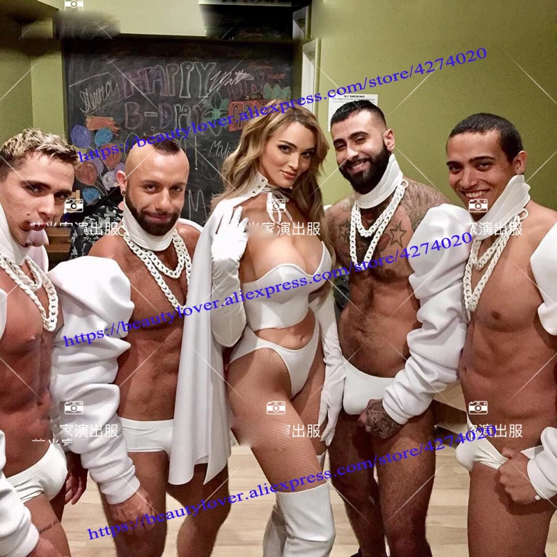 Model Catwalk Christmas Muscular Man Puff Sleeve Sexy White Dance Team Guest Party GOGO Costume
Model Catwalk Christmas Muscular Man Puff Sleeve Sexy White Dance Team Guest Party GOGO Costume