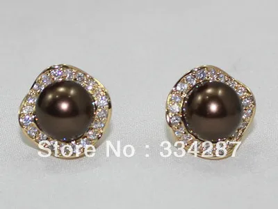FREE SHIPPING>>> Stunning lady's 10mm coffee sea shell pearl 18 KGP stud earrings
FREE SHIPPING>>> Stunning lady's 10mm coffee sea shell pearl 18 KGP stud earrings