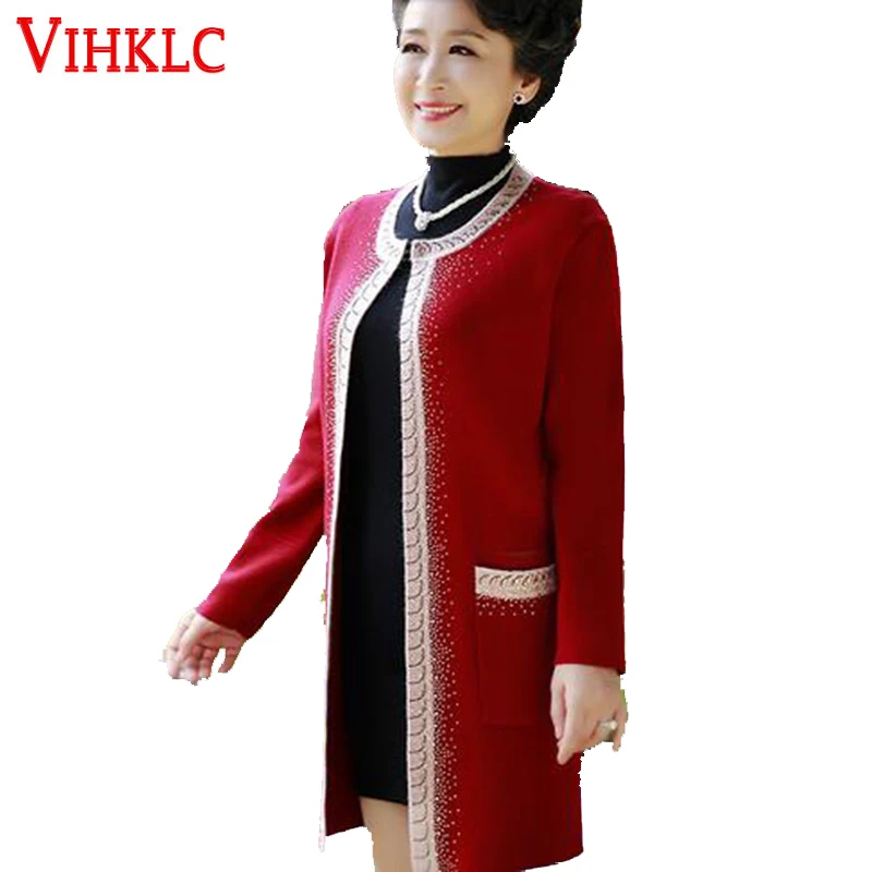 Middle-aged Women Clothing Knitting Clothes 2017 New Spring New Long sleeve Sweater Large size Knitting Cardigan Female A673
Middle-aged Women Clothing Knitting Clothes 2017 New Spring New Long sleeve Sweater Large size Knitting Cardigan Female A673